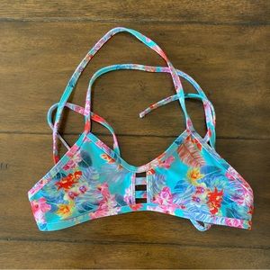 Jolyn Floral Tomcat Bikini Top Size XS